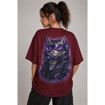 TRUSTWEAR Cyber Neko | T-shirt Oversize