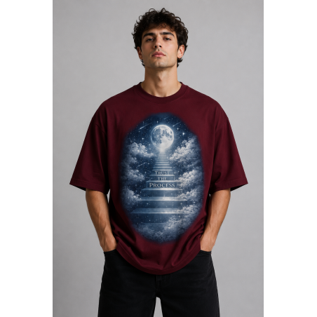 TRUSTWEAR Trust The Process | T-shirt Oversize Bordeaux
