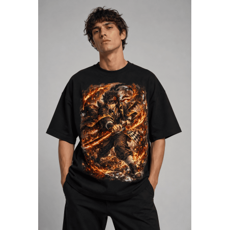 TRUSTWEAR Flame Warrior | T-shirt Oversize Anime