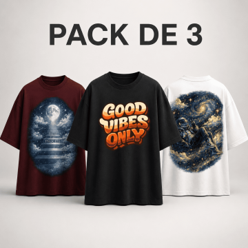 PACK DE 3 T-shirts OVERSIZE